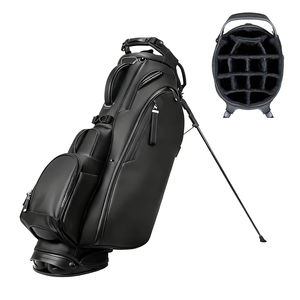 กระเป๋าใส่ไม้กอล์ฟแบบตั้ง PRIMUS <span class=keywords><strong>GOLF</strong></span> รุ่นพรีเมียม หนัง PU สีดำ แบบแม่เหล็ก กันน้ำ แบ่งช่องใส่ไม้กอล์ฟได้ 14 ช่อง - Product Image 1