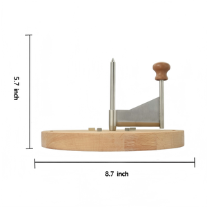MUEN Coupe-fromage manuel personnalisé avec logo, en acier inoxydable écologique, avec planche en bois <span class=keywords><strong>de</strong></span> chêne, et outil à chocolat, compatible lave-vaisselle - Product Image 3