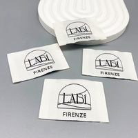 Étiquettes de fil métallique en polyester auto-adhésives écologiques personnalisées de haute qualité Étiquettes tissées adhésives thermofusibles pour vêtements