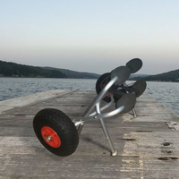 Chariot en aluminium pliable en acier inoxydable pour canoë et kayak, pour des outils pratiques de transport en bateau