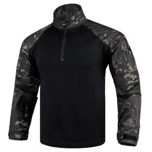 KRYDEX Security Camo Black Mens G4 Tactical Polo T Shirt à manches longues T-Shirt Ranger Green Cotton G4 Combat Shirt - Product Image 1