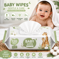 Tisu Basah Bayi Label Pribadi OEM 99% Air Hipoalergenik Bebas Alkohol untuk Kulit Sensitif Pabrik