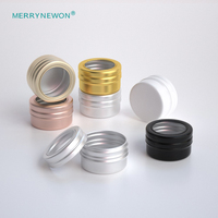Boîte ronde en aluminium pour cosmétiques, emballage métallique avec fenêtre, boîte mystère pour bijoux, boîte à bijoux en métal