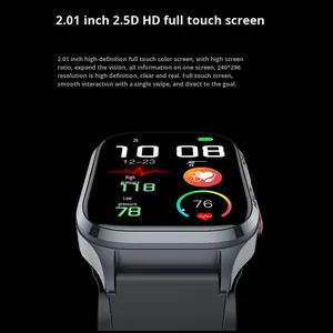 에어 펌프 실리콘 스마트 워치 혈압 심박수 혈중 산소 체온 모니터링 스마트 워치 - Product Image 3