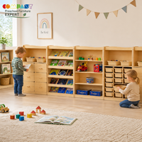 Meubles de maternelle modernes en bois, armoire de rangement pour salle de classe, organisateur pour garderie préscolaire Montessori