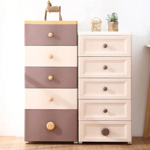 Armoire de <span class=keywords><strong>rangement</strong></span> en plastique à 40 compartiments de style européen, organisateur d'articles ménagers, armoire pour enfants, boîte à jouets, table de chevet nordique - Product Image 1