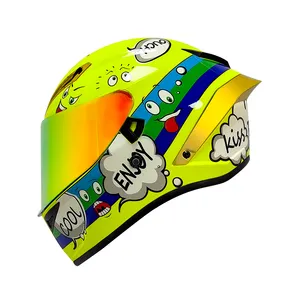 Casco da cavaliere casco completo da moto da uomo sicurezza della personalità del motociclo casco universale Bluetooth invernale quattro stagioni