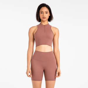 Custom Design Crop <b>Tank</b> and Fitness Shorts Sets Fitness Yoga Wear - Product Image 6