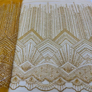 Tela De Vestido De Cuentas Embroidery Organic Woven <strong>Mesh</strong> for Wedding Accessories Textiles Toys-Stretch Feature Beaded <strong>Fabric</strong>