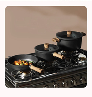 Ensemble de casseroles modernes et durables antiadhésives à fond plat, poêle à frire, casserole, poêles à sauter pour cuisinière à induction en céramique titane