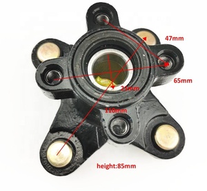 Cubo de rueda delantera <span class=keywords><strong>ATV</strong></span> negro de 110mm para <span class=keywords><strong>Shineray</strong></span> 250CC STIXE 200S-6A Quad Bike Parts - Product Image 3