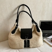 Sac à main en peluche moelleuse Zeyu 2026 pour femme, en cuir PU, avec poignée supérieure, sac à bandoulière décontracté, sac à main en fausse fourrure écologique, ODM / OEM