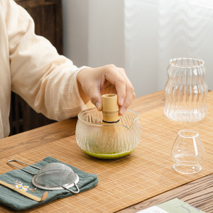 Ensemble de thé <span class=keywords><strong>matcha</strong></span> NEWELL, style moderne simple et minimaliste, <span class=keywords><strong>verre</strong></span> à motif martelé, 7 pièces, fouet à thé résistant à la chaleur, brosse à <span class=keywords><strong>matcha</strong></span> - Product Image 4