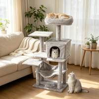 Grand arbre à chat pliant de luxe en bois, écologique, pour chats de grande taille, fabricant OEM