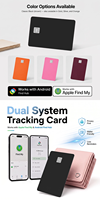 Carte de localisation Apple Find My et Google Find My, étanche IP68, recharge sans fil, format carte de crédit, pour bagages, passeports et objets de valeur