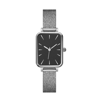 Montre à quartz de luxe pour femmes de haute qualité avec logo personnalisé, boîtier carré en acier inoxydable, mouvement japonais Miyota, montre carrée pour femmes