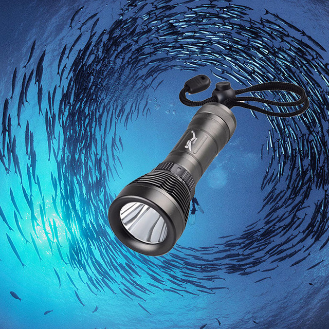 (Battery Including)Powerful IP8 Underwater Diving Light LED Flashlight High Quality Dive Lamp with 26650 Battery