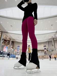 Pantalones de Patinaje Artístico de hielo personalizados para niñas y mujeres, mallas de esquí de lana para práctica de entrenamiento con lazos, <span class=keywords><strong>ropa</strong></span> de entrenamiento de práctica cálida - Product Image 6
