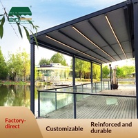 Auvent pliant électrique en PVC pour balcon de villa et hôtel, grand espace extérieur, avec structure en alliage d'aluminium, plusieurs tailles, livraison directe usine