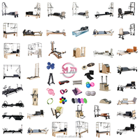 Reformer de Pilates pliable en bois massif d'érable et de chêne avec pieds en acier robuste – Équipement professionnel pour la maison et le studio de yoga et Pilates