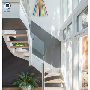 Escalier intérieur personnalisé Prima, escalier moderne en spirale, escalier circulaire pour villa, escalier en fer de luxe en spirale de Foshan - Product Image 1