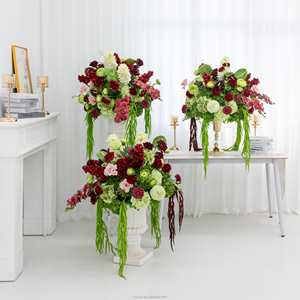 Centro <span class=keywords><strong>de</strong></span> Mesa Ecológico con Bola <span class=keywords><strong>de</strong></span> Flores Artificiales, Decoración Personalizable con Rosas <span class=keywords><strong>de</strong></span> Seda para Bodas, Iglesias y Banquetes - Product Image 2