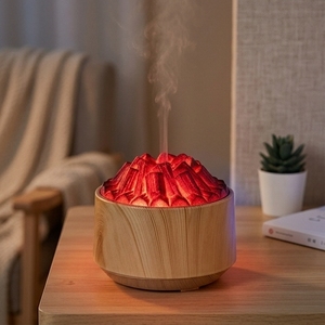 Portable Air <b>Humidifier</b> with Realistic Flame 7 Colors Adjustable Light 6H Auto Timer Aromatherapy - Product Image 1