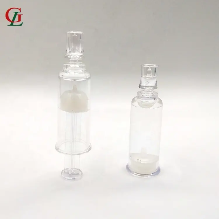 Botol Ampule Desain Baru 10Ml, Semprotan Serum dengan Batang Tekan, Botol Kosmetik Bening PS