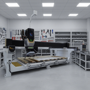 Machine de découpe de pierre CNC UBO Factory, <span class=keywords><strong>scie</strong></span> à pont 5 axes, machine de découpe de pont avec caméra CCD pour carreaux de marbre - Product Image 1