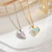 Colliers magnétiques pour couple en cuivre plaqué rhodium et or 18 carats, pendentif cœur, colliers magnétiques d'amour arc-en-ciel style dessin animé