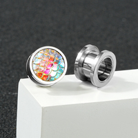 Bouchons et tunnels d'oreille en acier inoxydable 316L, piercings d'oreille vissés, jauges d'oreille, bijoux de corps, piercing