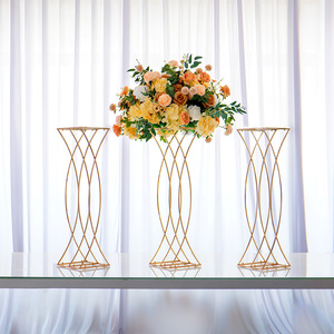 Nouveaux accessoires de mariage : Vases décoratifs électroplaqués pour allées florales, hôtels, restaurants et maisons, <span class=keywords><strong>hauteur</strong></span> <span class=keywords><strong>80</strong></span> <span class=keywords><strong>cm</strong></span>, largeur 22 <span class=keywords><strong>cm</strong></span> - Product Image 3