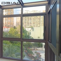 Ventana Corredera de Aluminio con Doble Vidrio Templado Horizontal Moderna de Tamaño Personalizado, con Cerradura Antirrobo, Seguridad y Protección Contra Incendios para Exteriores
