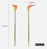 Künstliche Seiden-Calla-Lilie mit Hochrealistischem 3D-Druck-Effekt, Einzelnes Blumenarrangement im Ins-Stil für Heimdekoration und Landschaftsgestaltung