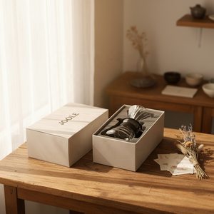 Caja de Regalo Blanca Ecológica Reutilizable Tipo <span class=keywords><strong>Libro</strong></span> para Ampollas, Sueros y Sets de Cosméticos, con Inserto de EVA y Logotipo Personalizado en Lámina Dorada - Product Image 2