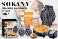 Sokany Machine Automatique Antiadhésive 3-en-1 pour Donuts, Snacks et Desserts, 110V 220V