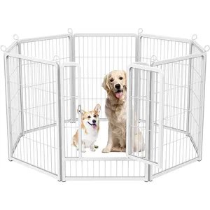 Nieuwe 8 Panels Dierenbehuizing Verstelbare Draagbare Opvouwbare Gegalvaniseerde Zware Draad Hond Oefening Box Hond Hond Hond Spelen Pen Te Koop