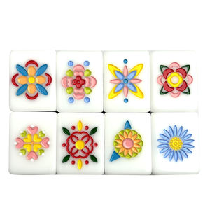 Su misura 2 strati bianco e nero acrilico americano <span class=keywords><strong>Mahjong</strong></span> <span class=keywords><strong>Set</strong></span> con piastrelle 160 di lusso elegante tavolo da gioco per adulti regalo - Product Image 4