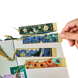 Metal Flower <b>Bookmark</b> Set Printed Art Design Sunflower Iris Rose Pattern Gift for Book Lovers - Product Image 6