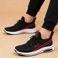 Chaussures de sport pour hommes en maille respirante à lacets, confortables, à rayures douces, semelle intermédiaire en EVA, antidérapantes, pour l'automne – Vente en gros de haute qualité