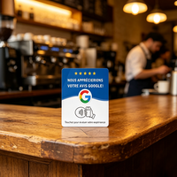 Tarjeta de Visita Digital NFC de PVC con Logotipo Personalizado, Función de Pago con Código QR para Programas de Membresía de Restaurantes y Hoteles, Resistente al Agua