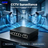 Nouvel arrivage Anpa – Mini-commutateur PoE+ 4 ports PoE et 2 ports Uplink, 10/100 Mbps, QoS, pour caméras IP et ordinateurs, capacité empilable 1024PS 1,6 Gbit/s, OEM/ODM