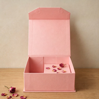 Boîte rigide pliable rose de luxe en gros, personnalisée avec impression, à rabat magnétique, pour emballage cosmétique, perruques et vêtements – Fabricant