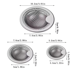 Filtro di Scarico in Acciaio Inox di Alta Qualità per Pavimento e <span class=keywords><strong>Lavandino</strong></span> del <span class=keywords><strong>Bagno</strong></span> con Sistema di Filtrazione Anti-Intasamento e Raccogli Capelli - Product Image 4