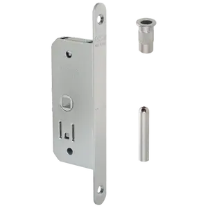 AGB 30/35/40/45/50/60mm llave de perno cilindro de baño Placa de huelga redonda seguridad fuego grado mortaja cerradura cuerpo puerta cerradura