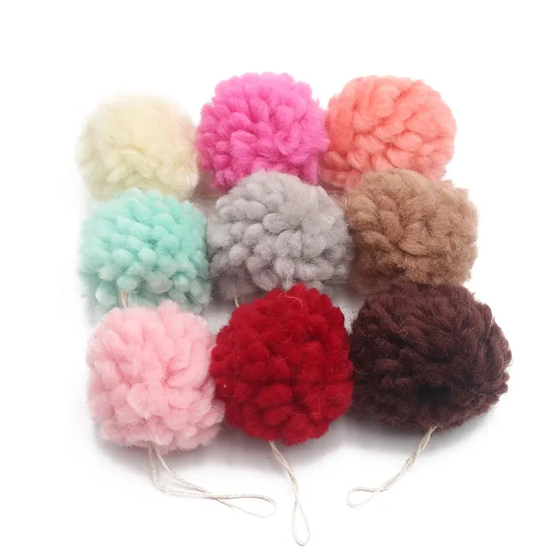 Moda fai da te accessori fatti a mano 8cm lana soffice pompon palla decorazione dell'albero di natale appeso ghirlande di lana palla per la decorazione della parete