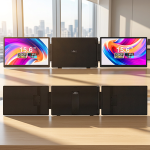 จอขยายแล็ปท็อปแบบพกพาขนาด 15.6 นิ้ว สามจอ สำหรับเล่นเกม สตรีมมิ่ง และทำงานในสำนักงาน รองรับ IPS USB C HDMI - Product Image 1
