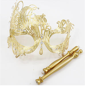 Masque <span class=keywords><strong>de</strong></span> maquillage d'Halloween style antique, demi-masque en fer, cache-yeux, fournitures pour fêtes et festivals, masque noir <span class=keywords><strong>de</strong></span> soirée, personnalisation - Product Image 6