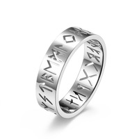 Bague Boussole Viking Vegvisir Homme Acier Inoxydable Runes Nordiques Anneau Bijoux Gros Fabricant Personnalise Cadeau