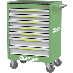 Fasano Tools Rolling Tool Cabinet 7 <b>Drawer</b> Green With Wheels For <b>Workshop</b> Storage - Product Image 2